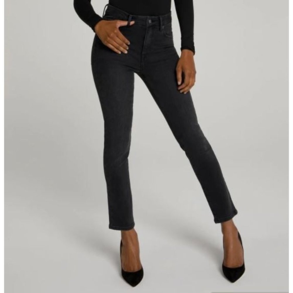NWT Good American Good Classic Denim Skinny Jeans 20 Plus Size Black Wash